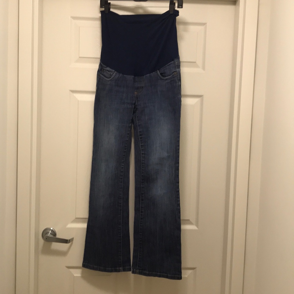 Wide leg maternity jeans